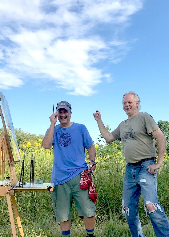 Plein Air Fun With My Dear Friend, Art Powers