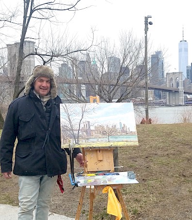 Plein Air On Cold Winter Day